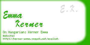 emma kerner business card